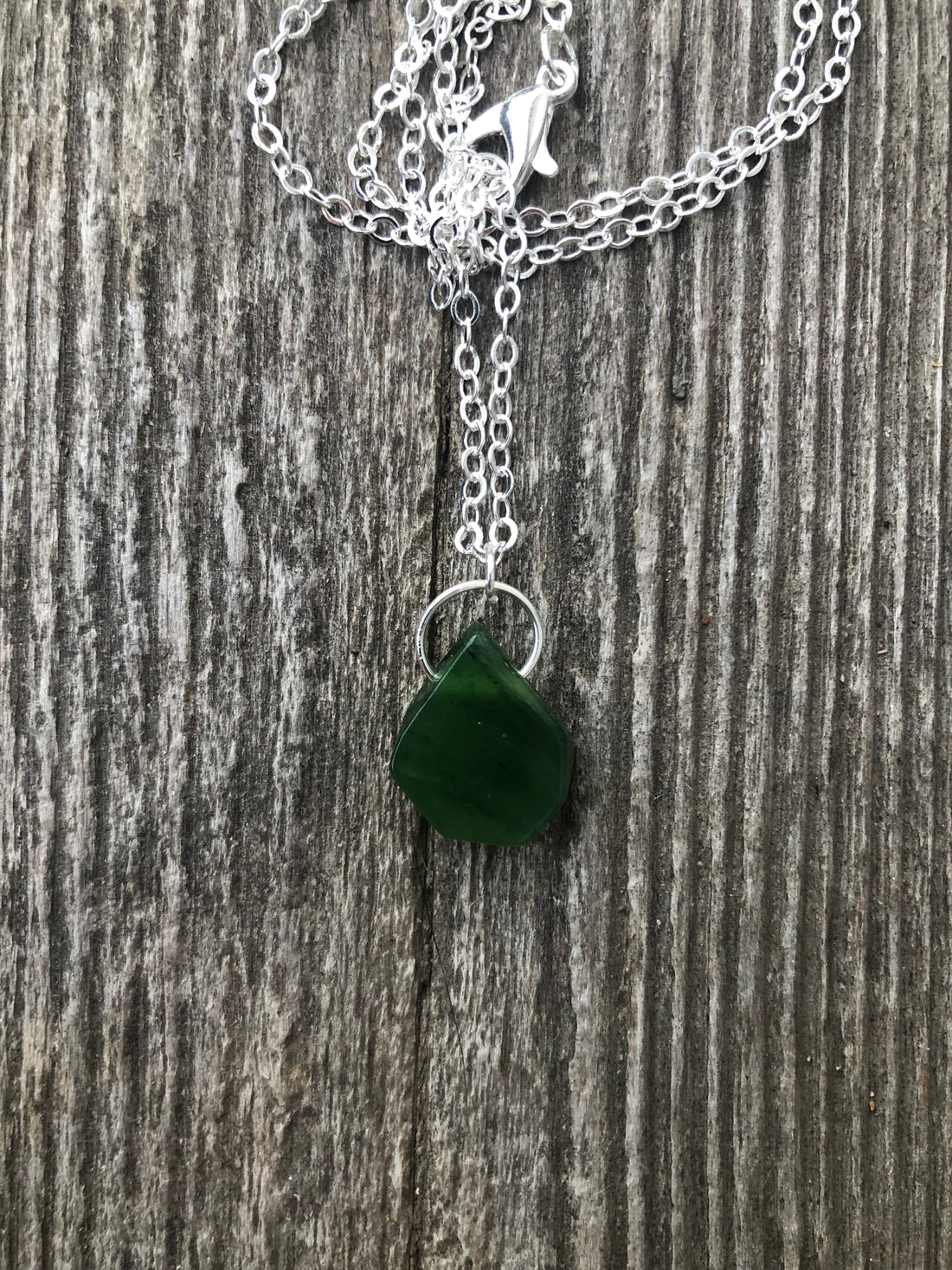 Canadian Jade For Protection, Self-Confidence and Awareness. Pewter Accent Piece.