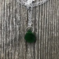 Canadian Jade For Protection, Self-Confidence and Awareness. Pewter Accent Piece.