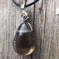 Smoky Quartz Necklace Great for Protection and Intuition. Swirl for Higher Consciousness.