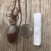 Shiva Lingam for Vitality, Stability, and Awakening Kundalini Energies. Swirl to Signify Consciousness. Selenite Stick Included