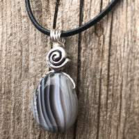 Botswana Agate for Energizing the Auric Field and Bringing Solutions. Swirl to Signify Consciousness.