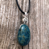 Apatite Necklace for Stability and Manifestation. Swirl to Signify Consciousness.