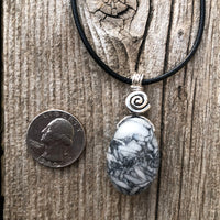 Pinolith for a Deeper Connection to Self, Spiritual Awakening, and Grounding. Swirl to Signify Consciousness.