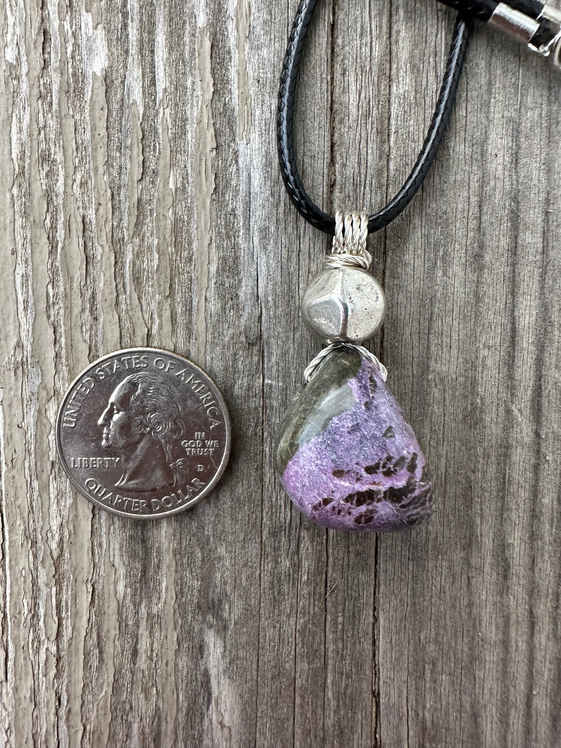 Stichtite Pendant for a Connection to Spiritual Realms. Great Stone for Shielding. Swirl Signifies Consciousness.