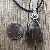 Smoky Quartz Necklace Great for Protection and Intuition. Swirl for Higher Consciousness.