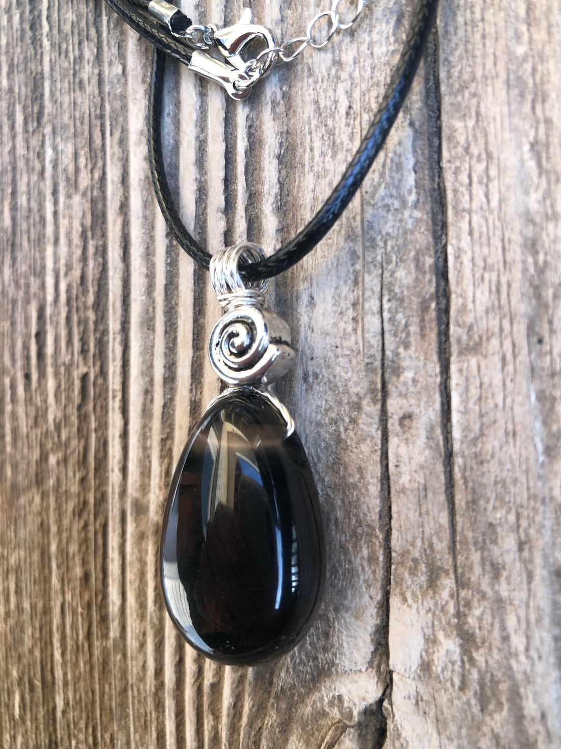 Midnight Lace Obsidian Release, Truth and Growth. Swirl to Signify Consciousness.