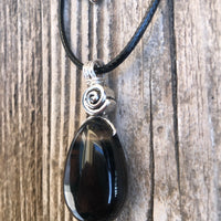 Midnight Lace Obsidian Release, Truth and Growth. Swirl to Signify Consciousness.