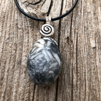 Pinolith for a Deeper Connection to Self, Spiritual Awakening, and Grounding. Swirl to Signify Consciousness.