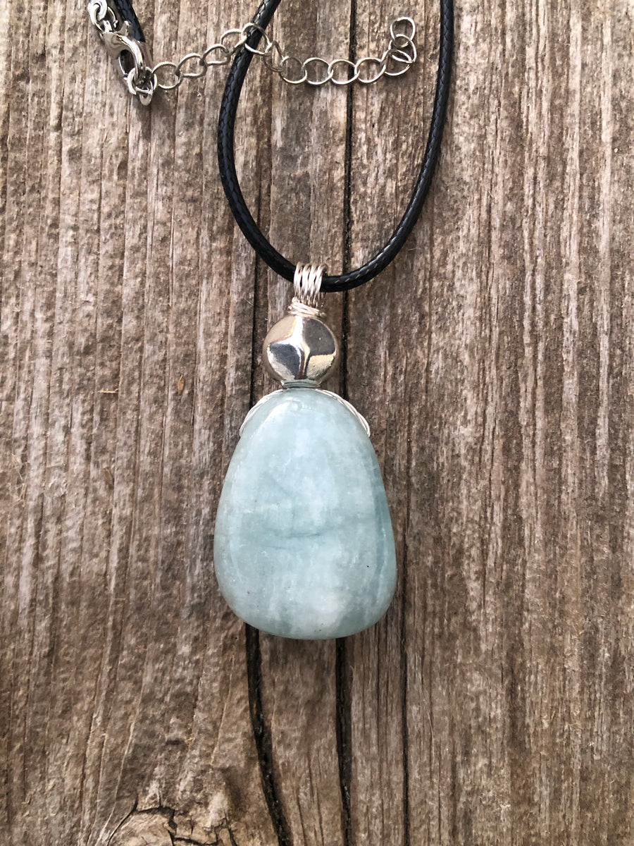 Aquamarine Necklace for Release, Peace and Courage.