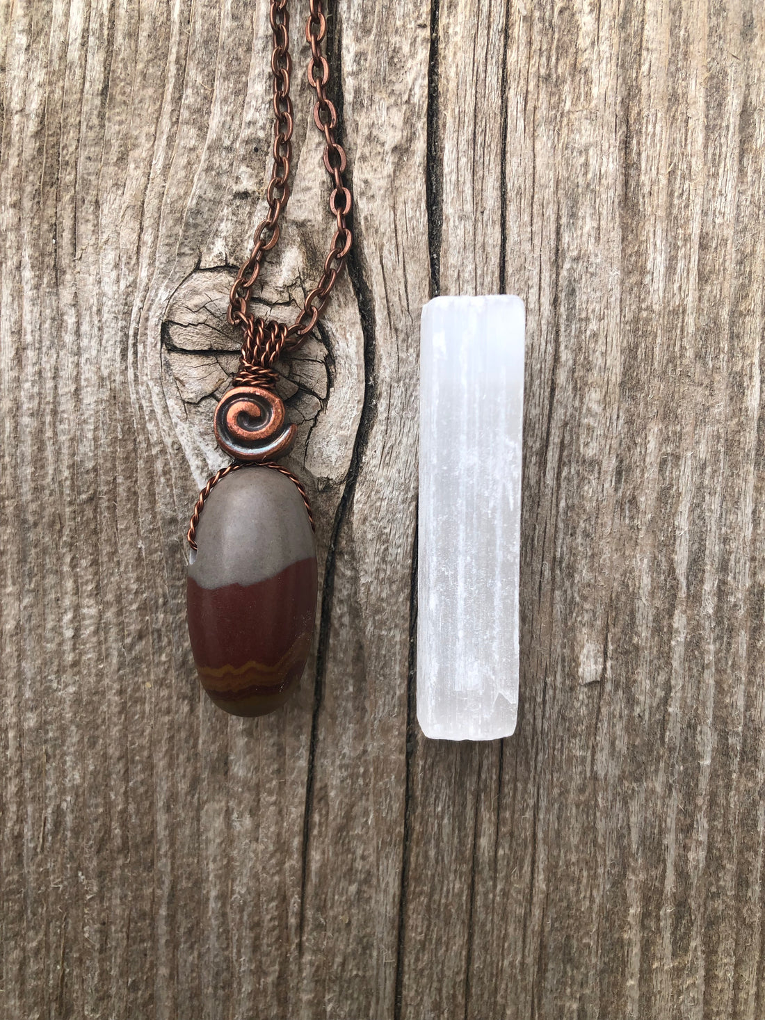 Shiva Lingam for Vitality, Stability, and Awakening Kundalini Energies. Swirl to Signify Consciousness. Selenite Stick Included