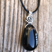 Midnight Lace Obsidian Release, Truth and Growth. Swirl to Signify Consciousness.