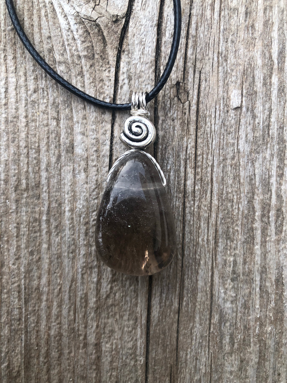 Smoky Quartz Necklace Great for Protection and Intuition. Swirl for Higher Consciousness.