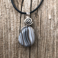 Botswana Agate for Energizing the Auric Field and Bringing Solutions. Swirl to Signify Consciousness.