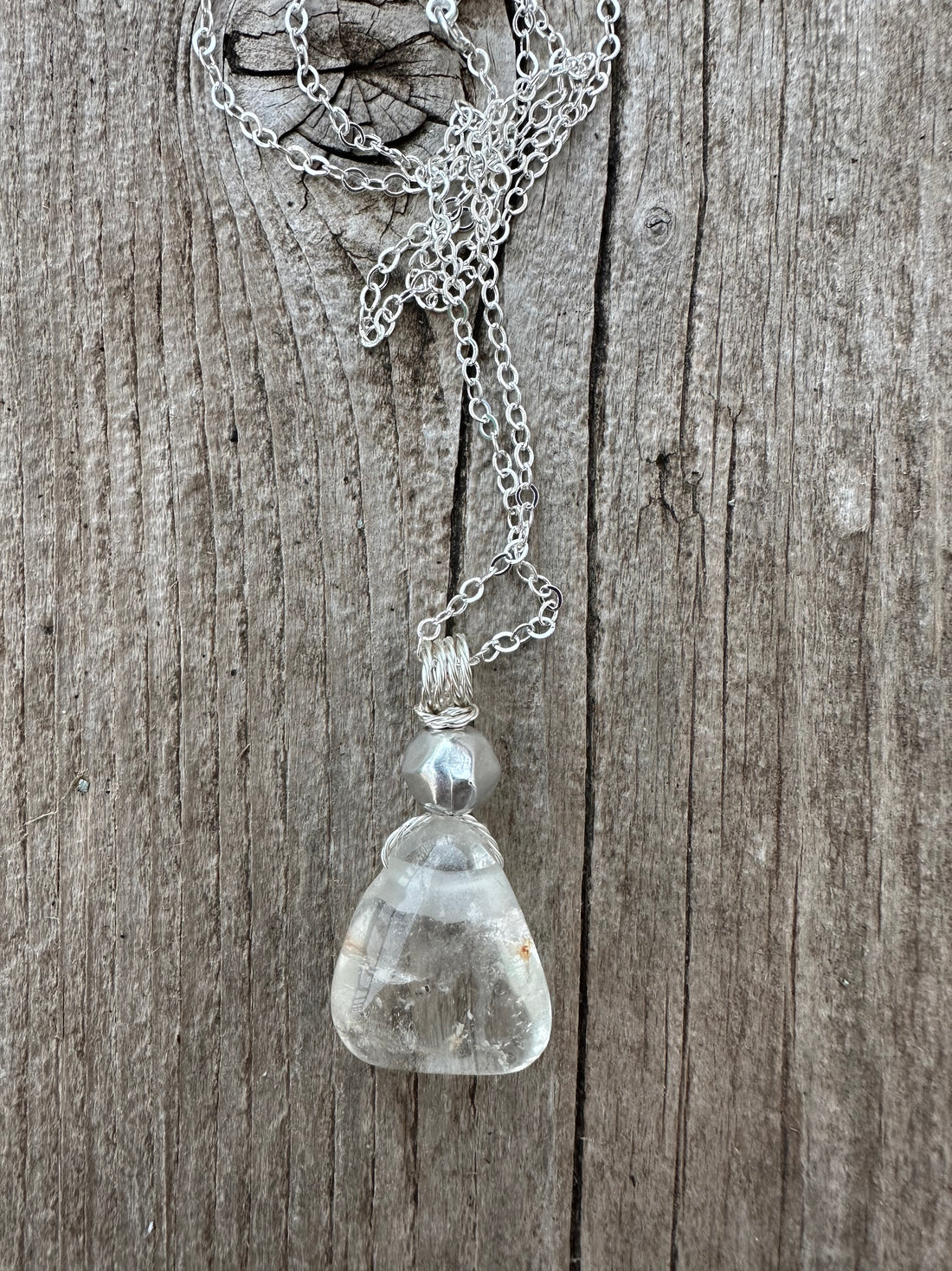 Topaz Necklace for Replacing Doubt with Generosity, Joy and Abundance. Antique Silver Accent.