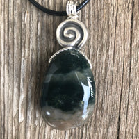 Ocean Jasper for Positivity, Forward Movement. Swirl to Signify Consciousness.