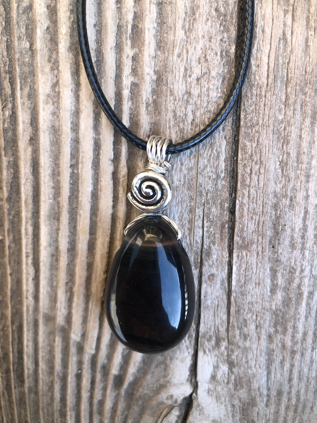 Midnight Lace Obsidian Release, Truth and Growth. Swirl to Signify Consciousness.