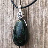 Seraphinite For Enlightenment and Opening Chakras. Swirl Signifies Consciousness