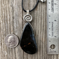 Sardonyx Necklace with 18 inch cable for Willpower, Vigor, and Stability. Swirl to Signify Consciousness.