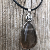 Smoky Quartz Necklace Great for Protection and Intuition. Swirl for Higher Consciousness.