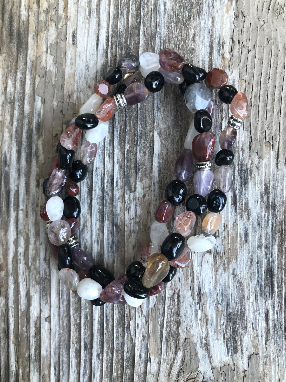 Auralite-23 with Moonstone and Tourmaline for Higher Consciousness.