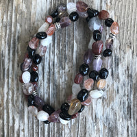 Auralite-23 with Moonstone and Tourmaline for Higher Consciousness.