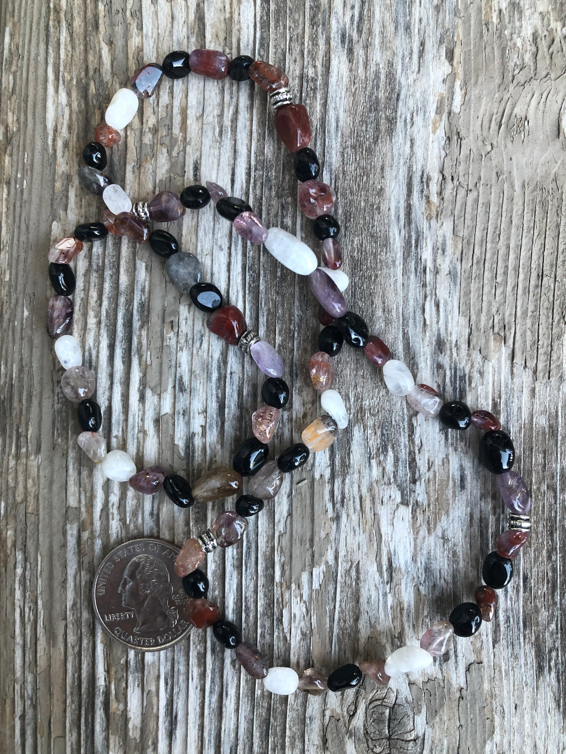 Auralite-23 with Moonstone and Tourmaline for Higher Consciousness.
