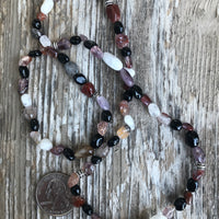 Auralite-23 with Moonstone and Tourmaline for Higher Consciousness.