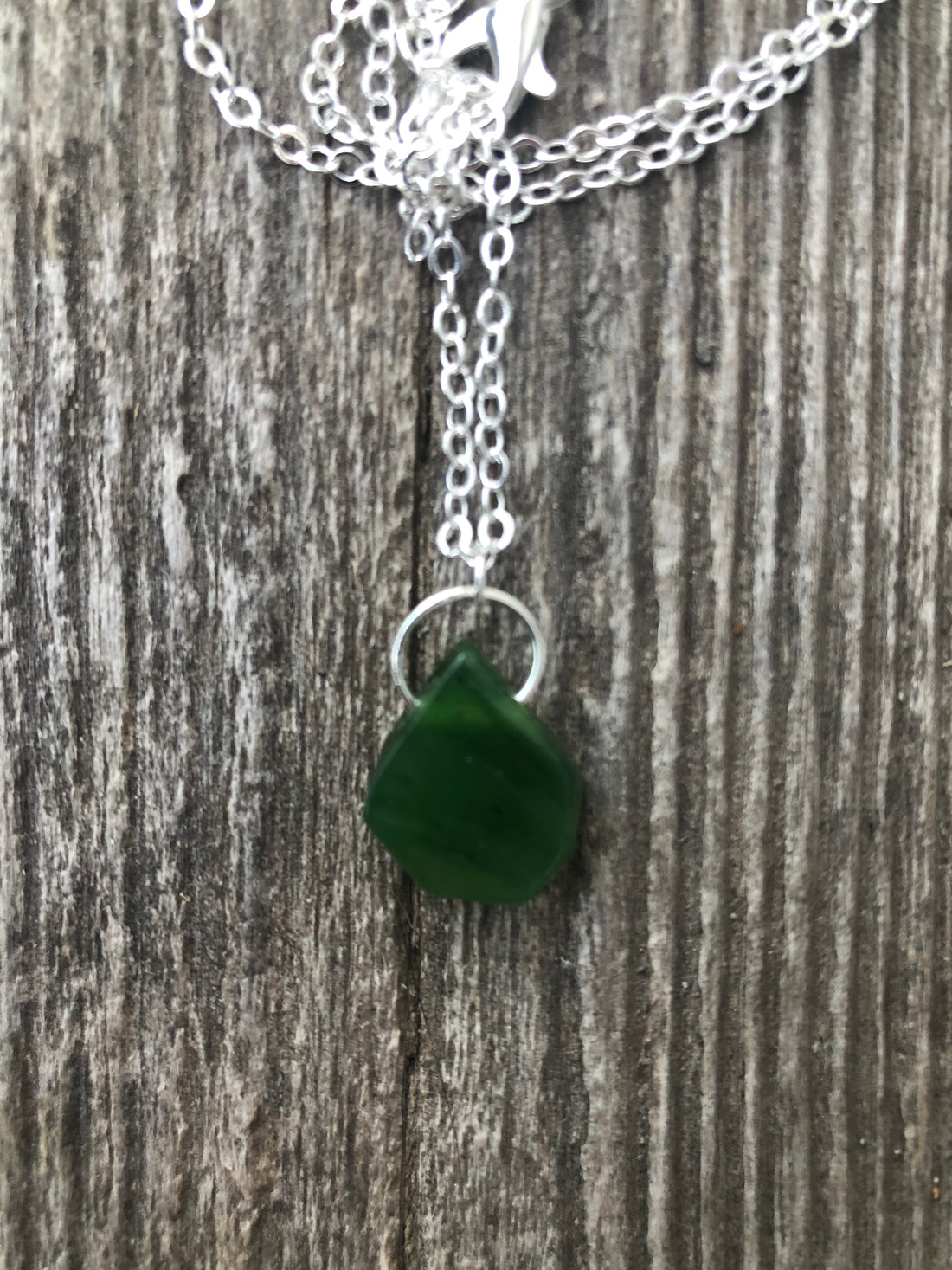 Canadian Jade For Protection, Self-Confidence and Awareness. Pewter Accent Piece.