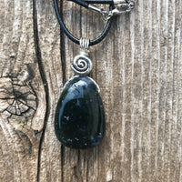 Moss Agate Pendant for Attracting Abundance and Bringing Appreciation. Swirl Signifies Consciousness