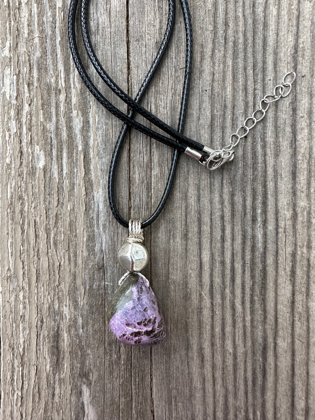 Stichtite Pendant for a Connection to Spiritual Realms. Great Stone for Shielding. Swirl Signifies Consciousness.
