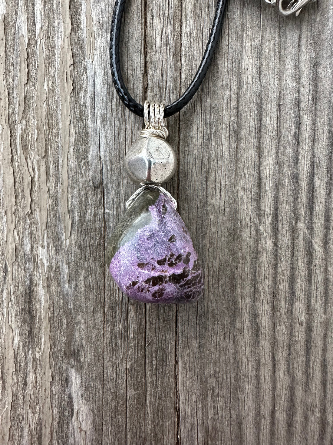 Stichtite Pendant for a Connection to Spiritual Realms. Great Stone for Shielding. Swirl Signifies Consciousness.