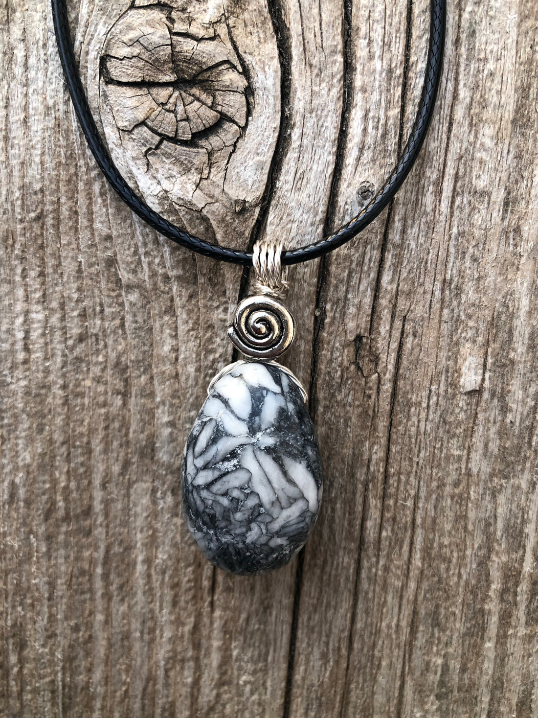 Pinolith for a Deeper Connection to Self, Spiritual Awakening, and Grounding. Swirl to Signify Consciousness.