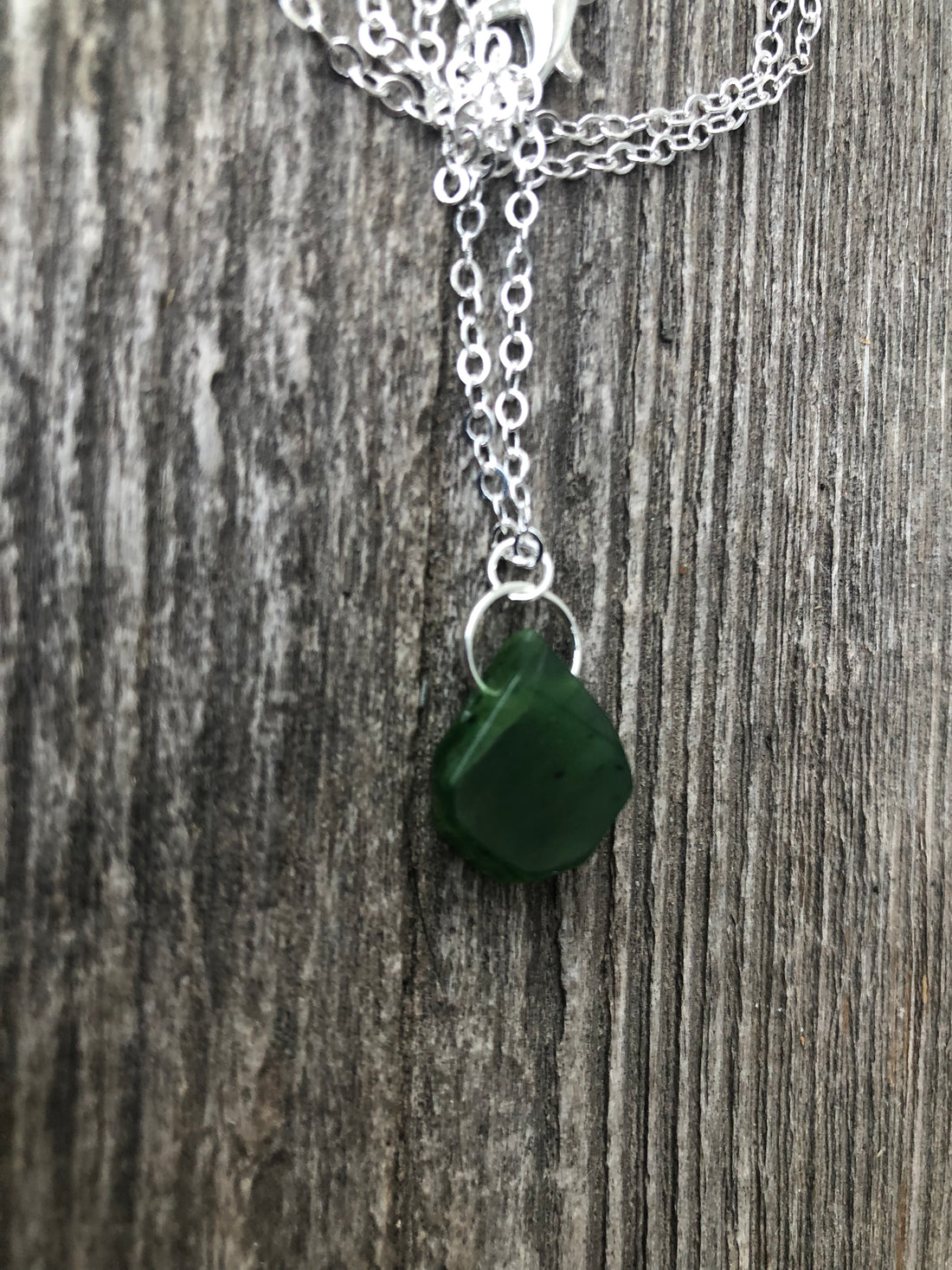 Canadian Jade For Protection, Self-Confidence and Awareness. Pewter Accent Piece.