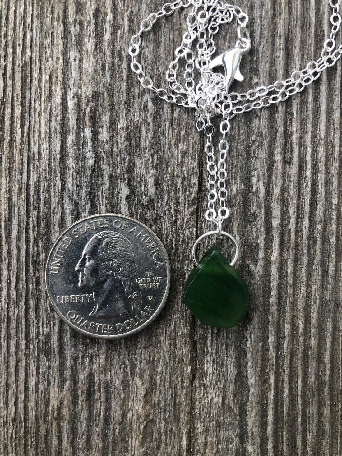 Canadian Jade For Protection, Self-Confidence and Awareness. Pewter Accent Piece.