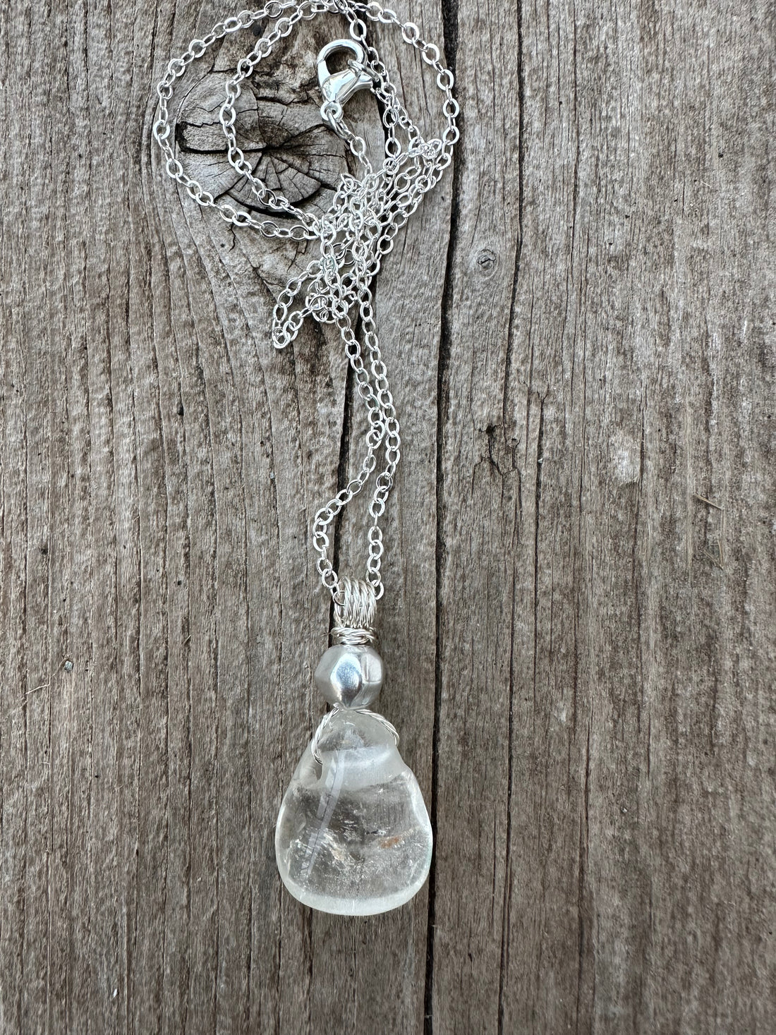 Topaz Necklace for Replacing Doubt with Generosity, Joy and Abundance. Antique Silver Accent.